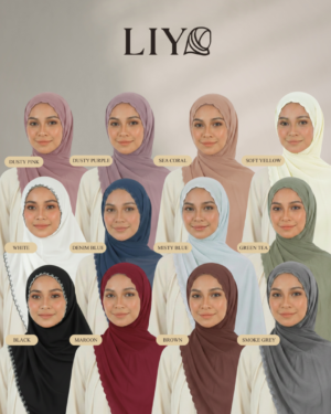 LIYA-JUWITA SELENDANG SULAM SHAWL PREMIUM CHIFFON GEORGETTE PLAIN LIGHTWEIGHT FLOWY ELEGANT FASHION SUITABLE FOR ALL OCCASSION
