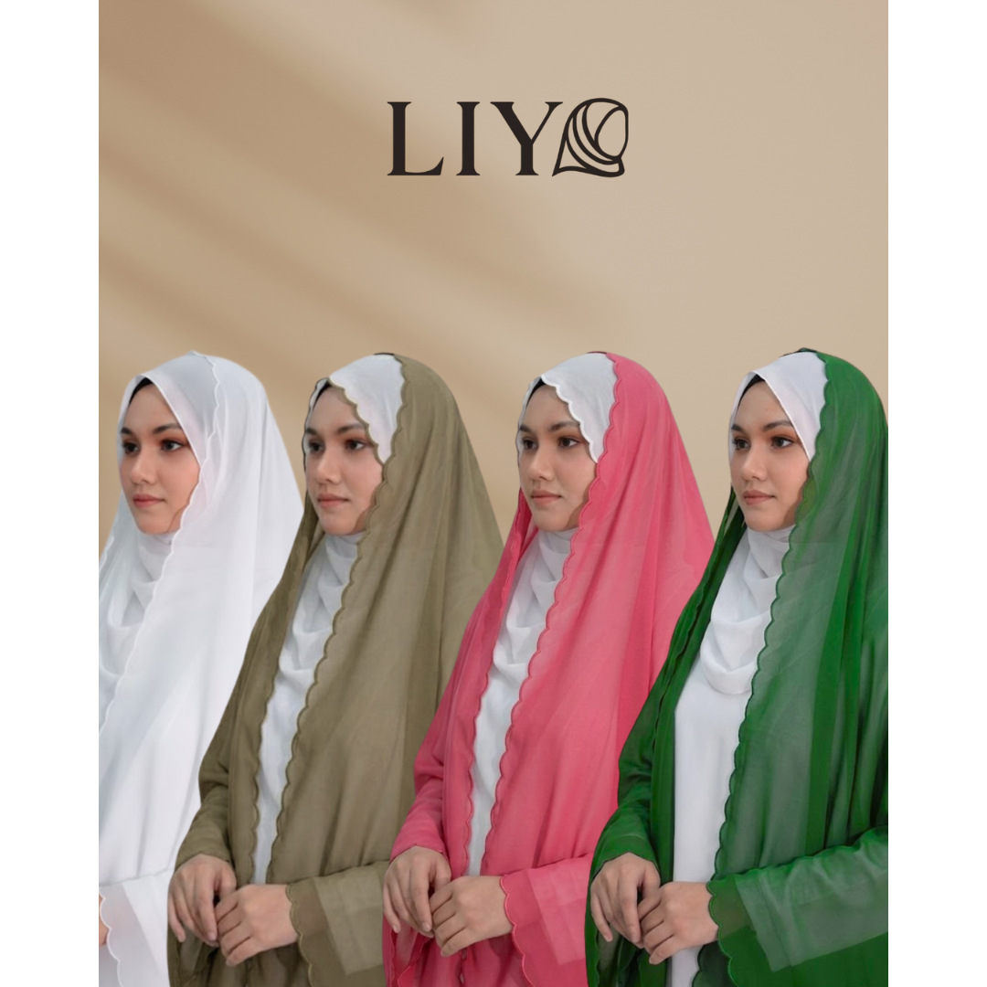LIYA-NAYLA SELENDANG SULAM SHAWL CHIFFON GEORGETTE PLAIN LIGHTWEIGHT FLOWY ELEGANT FASHION SUITABLE FOR ALL OCASSION